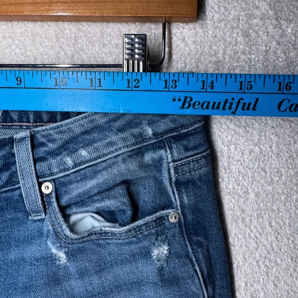 PAIGE Sloane Women's 26 Bootcut Jeans Formation Distressed Medium Wash Stretch